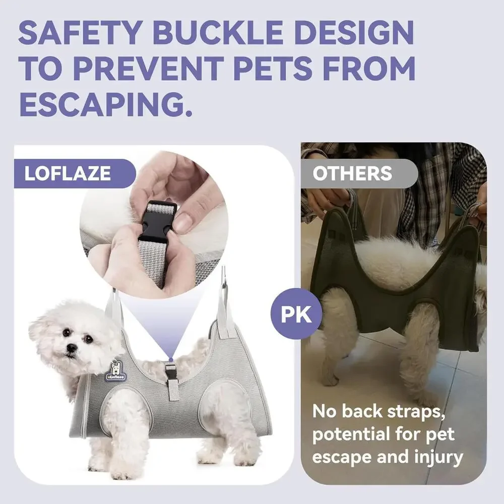 Dog Grooming Hammock Harness for Dogs & Cats with Pet Nail Clipper Trimmer